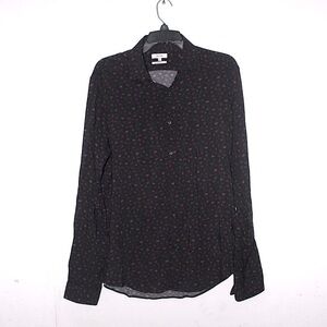 Worn once silk like fabric Reiss long sleeve shirt men’s size L flower pattern